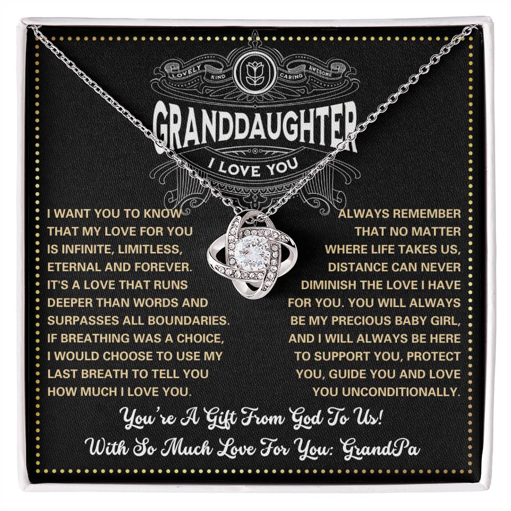 JGF Jewelry Gifts for Family To My Granddaughter Necklace Gifts From GrandPa For Graduation