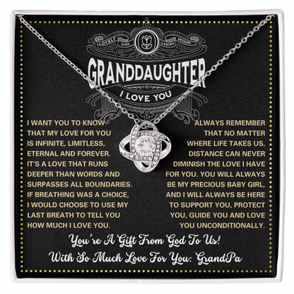 JGF Jewelry Gifts for Family To My Granddaughter Necklace Gifts From GrandPa For Graduation