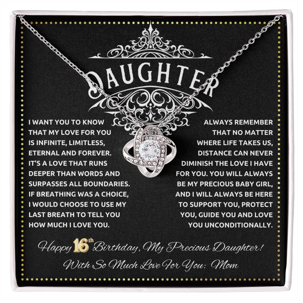 JGF Jewelry Gifts for Family Happy Birthday Sweet 16 Necklace For Daughter From Mom