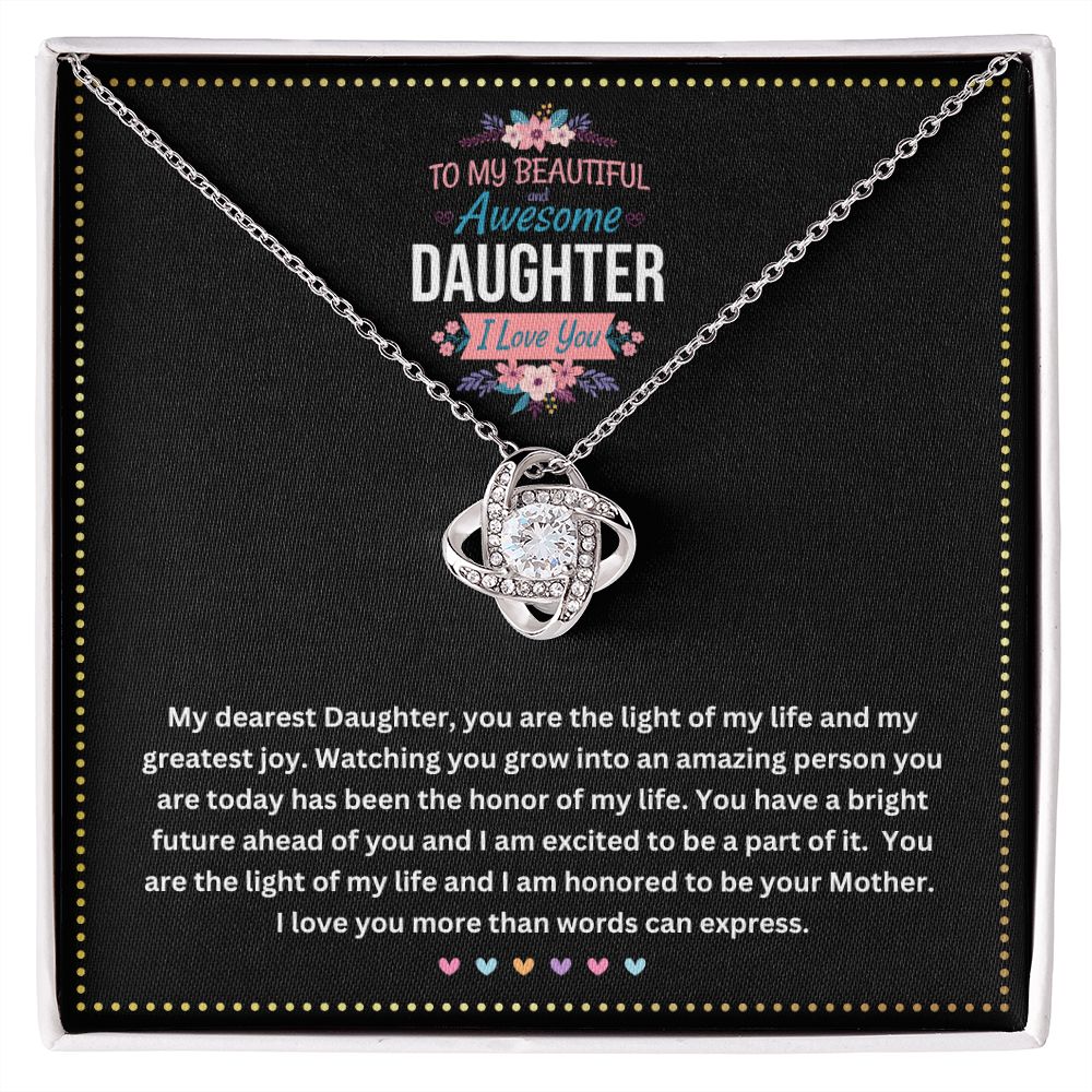 JGF Jewelry Gifts for Family |To My Lovely Daughter Necklace from Mom | Awesome Gift Basket Filler Alternative Ideas