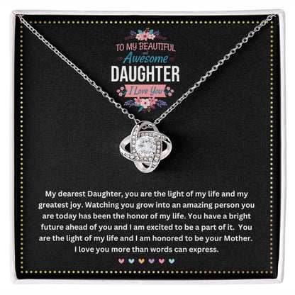 JGF Jewelry Gifts for Family |To My Lovely Daughter Necklace from Mom | Awesome Gift Basket Filler Alternative Ideas