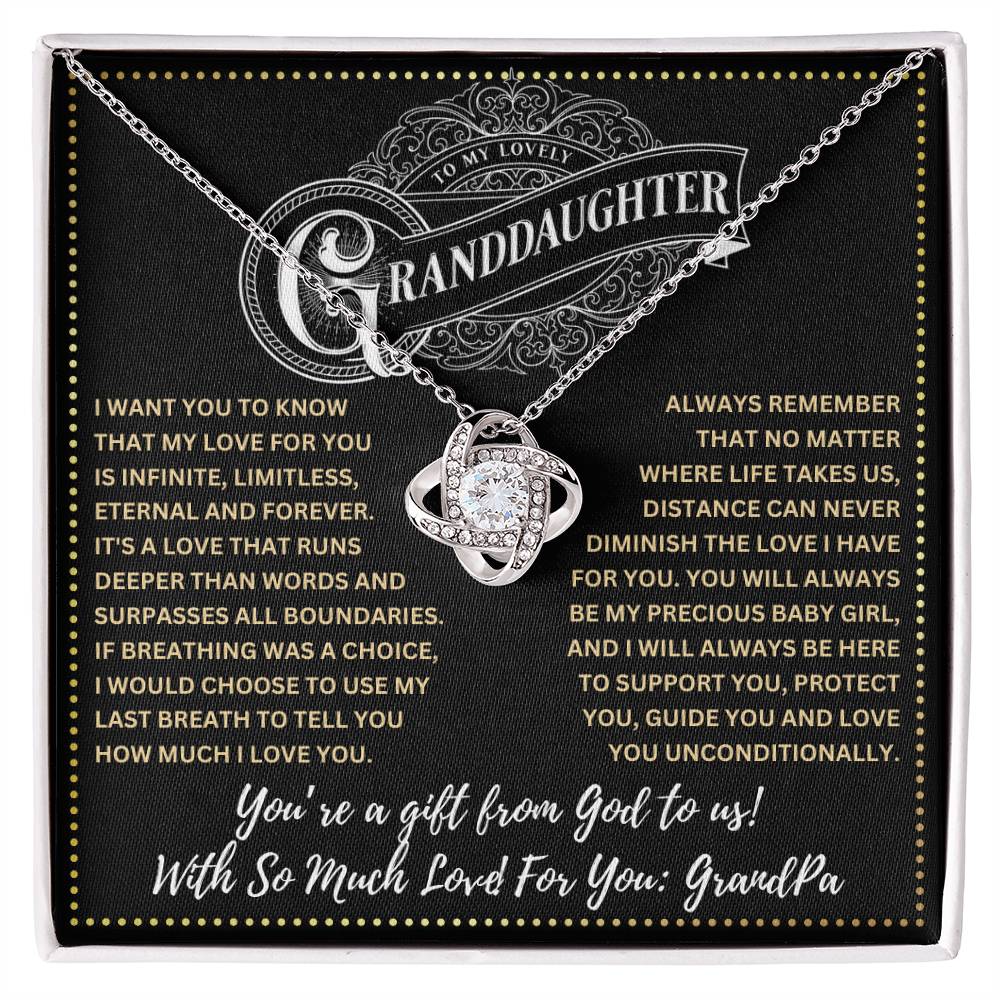 JGF Jewelry Gifts for Family To My Granddaughter Necklace From GrandPa