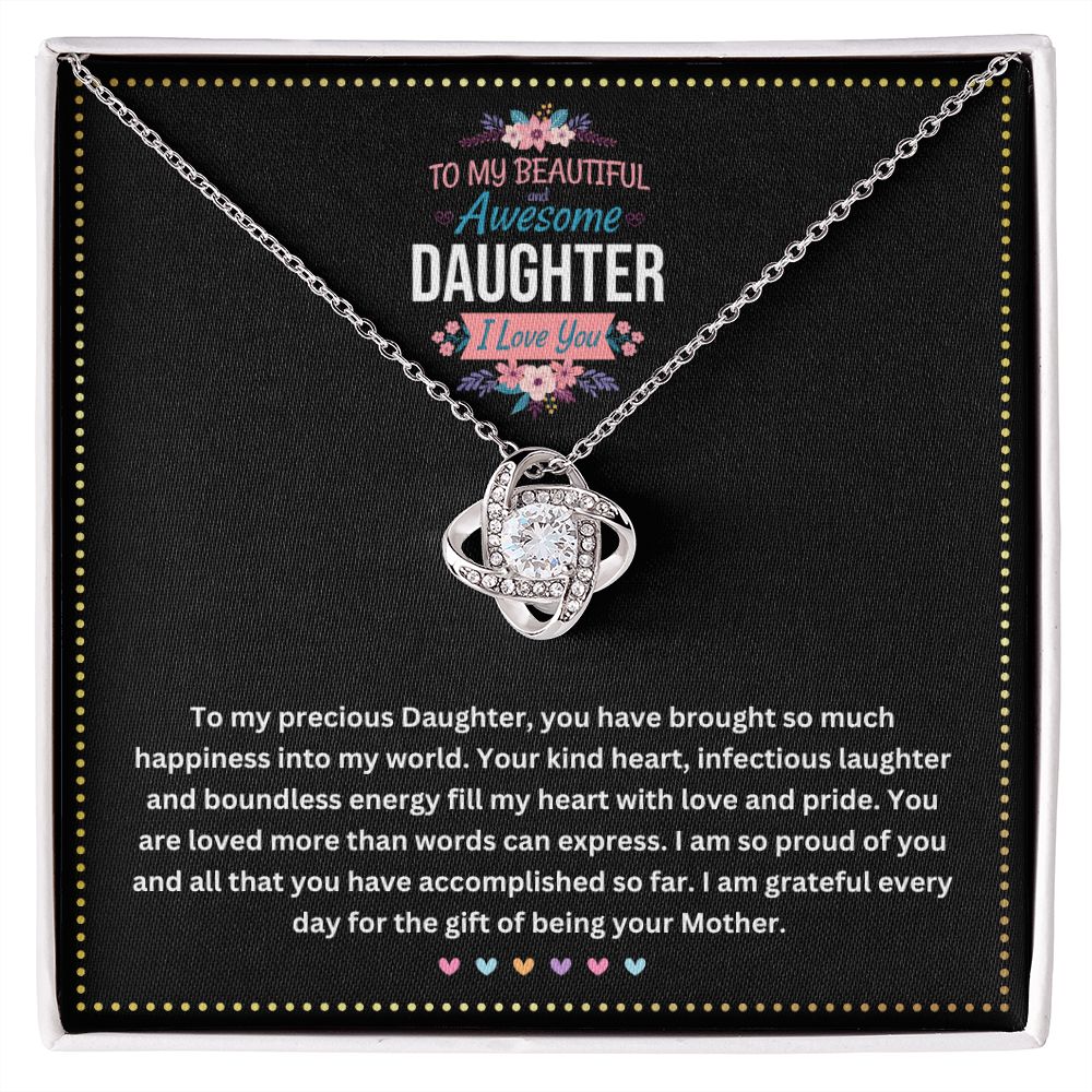 JGF Jewelry Gifts for Family | Graduation Gift for Daughter from Mom | Celtic Love Knot Pendant Necklace for Teen Girls