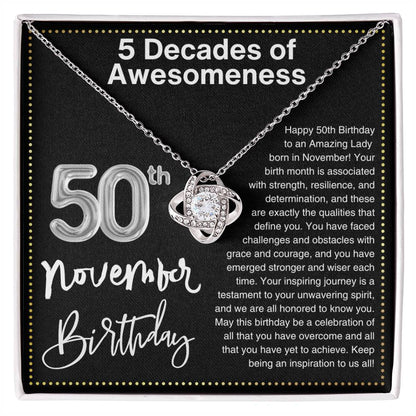 JGF Jewelry Gifts for Family 50 Year Old Birthday Gifts November