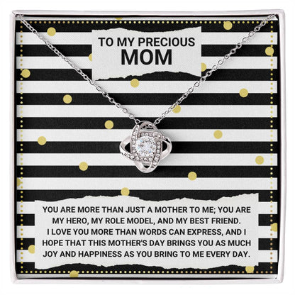 JGF Jewelry Gifts for Family Love Knot Necklace Mothers Day Gifts For Daughter In Law Who Are Moms