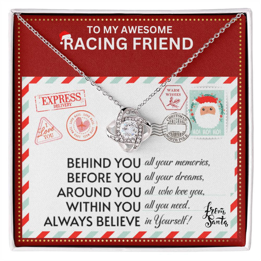 JGF Jewelry Gifts for Family Necklace Gift For Racing Female Bestie BFF Friend Far Away
