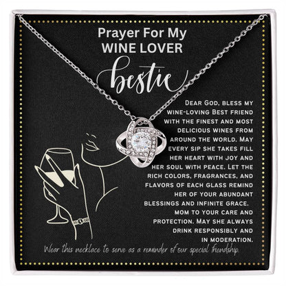 JGF Jewelry Gifts for Family Prayer For My Wine Lover Bestie BFF Friend For Her Birthday Heart Necklace