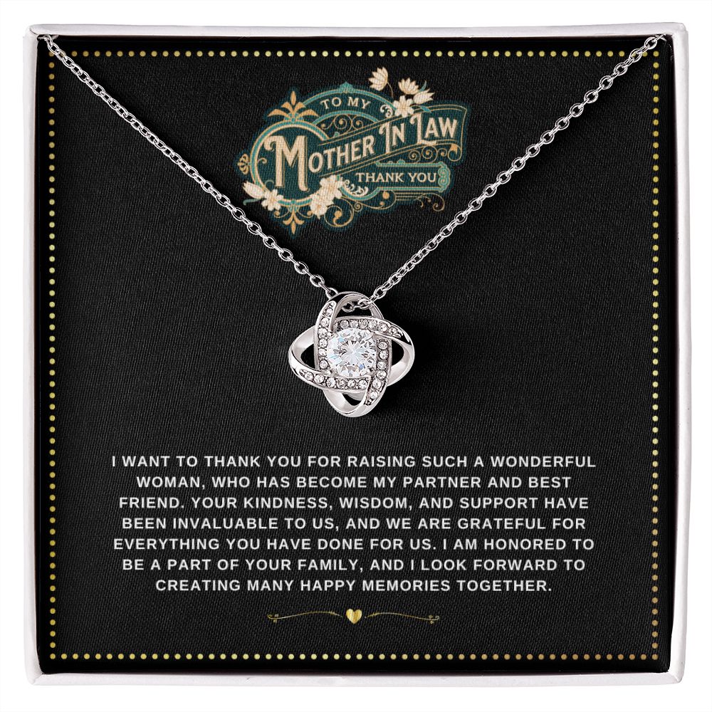 JGF Jewelry Gifts for Family | Future Mother In Law Gift from Son In Law on Wedding Day - Love Knot Sterling Silver