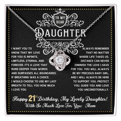 JGF Jewelry Gifts for Family 21 Year Old Daughter Birthday Card From Mom
