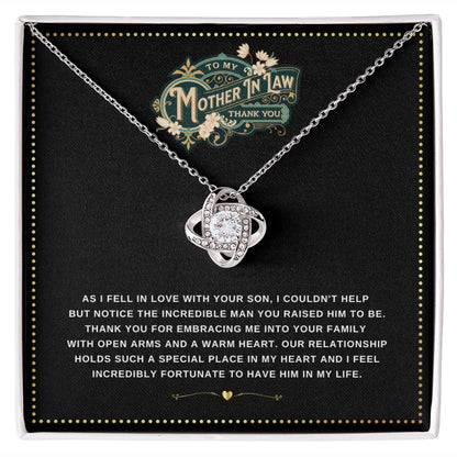 JGF Jewelry Gifts for Family | Mother's Day Gift Basket from Daughter In Law | Celtic Love Knot Sterling Silver Necklace