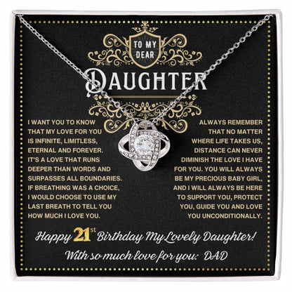 JGF Jewelry Gifts for Family 21 Year Old Daughter Birthday Card From Dad