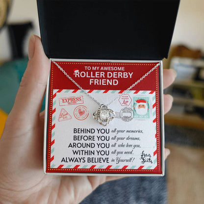 JGF Jewelry Gifts for Family Necklace Gift For Roller Derby Adult Female Bestie BFF Friend Far Away