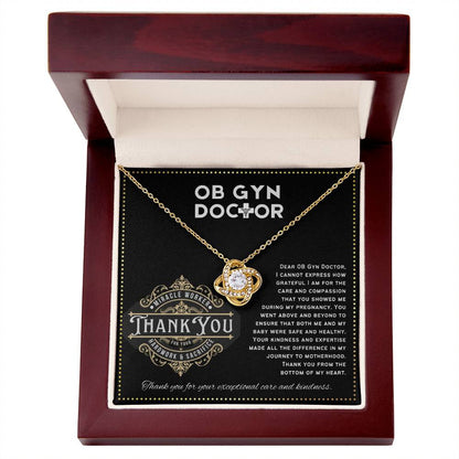 JGF Jewelry Gifts for Family |  Thank You Card For Obgyn OB/GYN Doctor Necklace For Women