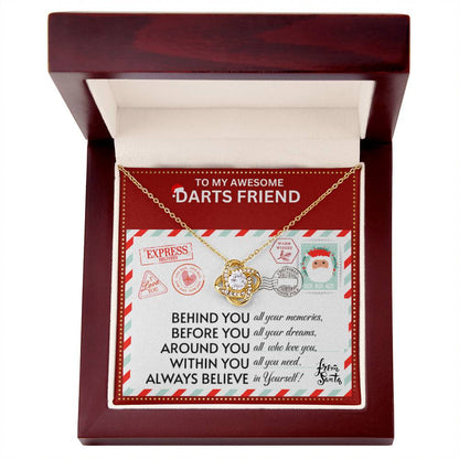 JGF Jewelry Gifts for Family Necklace Gift For Darts Female Bestie BFF Friend Far Away