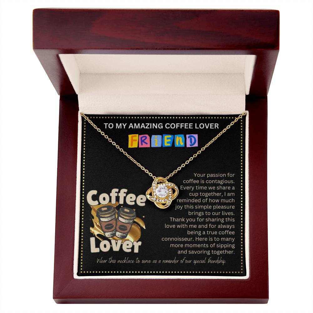 JGF Jewelry Gifts for Family To My Amazing Coffee Lover Friend BFF Bestie Heart Necklace