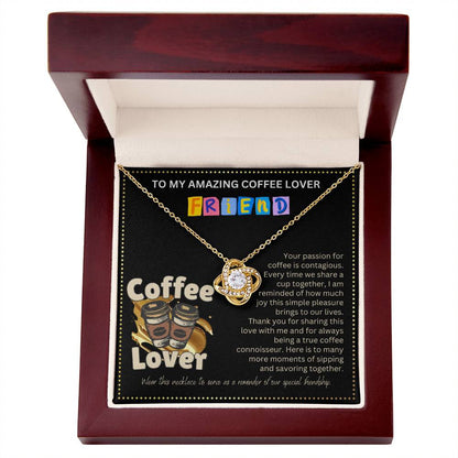 JGF Jewelry Gifts for Family To My Amazing Coffee Lover Friend BFF Bestie Heart Necklace
