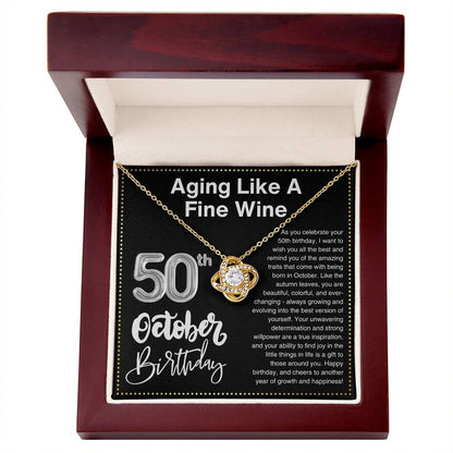 JGF Jewelry Gifts for Family 50th Birthday Gifts For Women Funny October