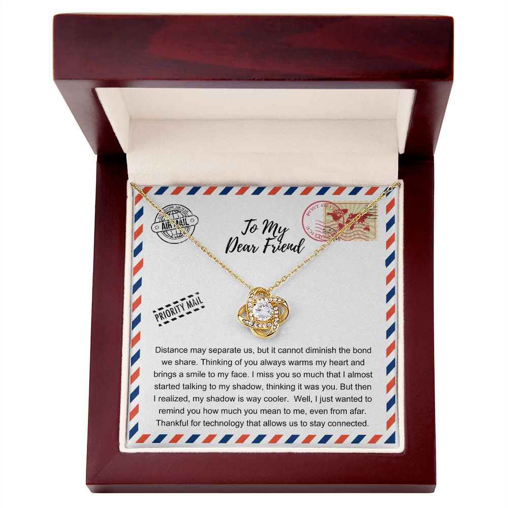 JGF Jewelry Gifts for Family | Thank You Gift for a Adult Best Friend Who Lives Miles Away |Love Knot Pendant Necklace
