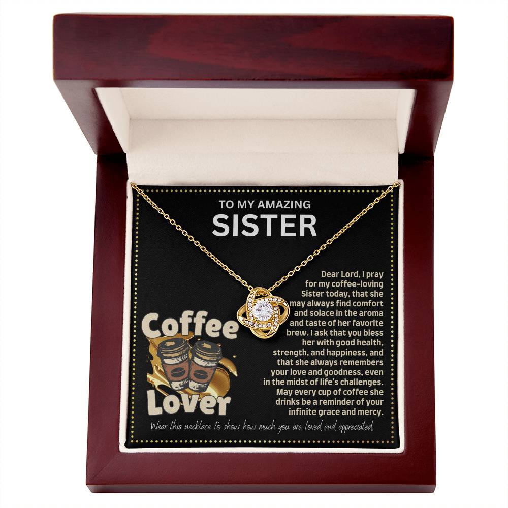 JGF Jewelry Gifts for Family I Love You Sister My Best Friend Necklace for Coffee Lover