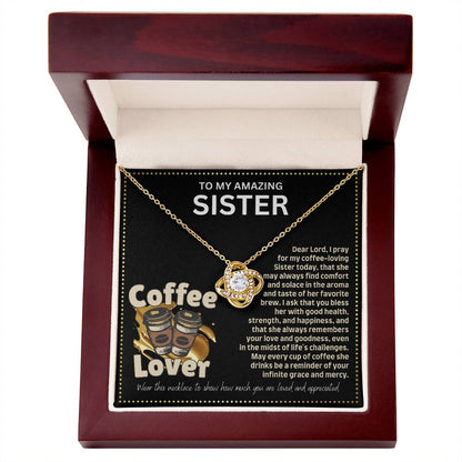 JGF Jewelry Gifts for Family I Love You Sister My Best Friend Necklace for Coffee Lover