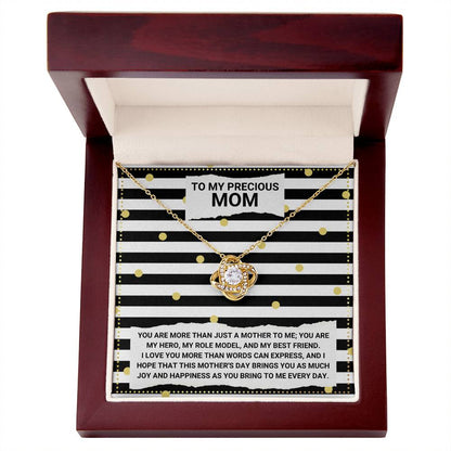 JGF Jewelry Gifts for Family Love Knot Necklace Mothers Day Gifts For Daughter In Law Who Are Moms