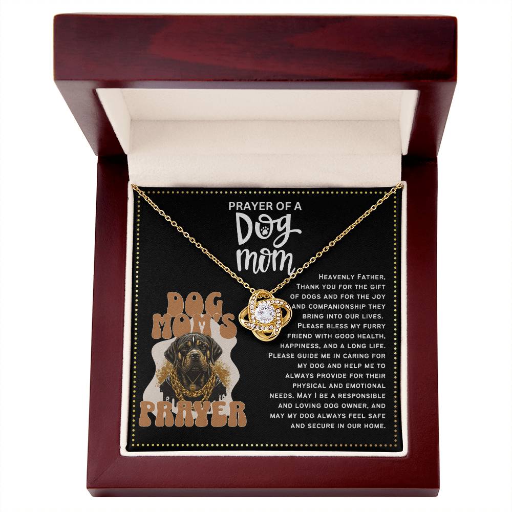 JGF Jewelry Gifts for Family Prayer For My Dog Lover Mom Love Knot Necklace