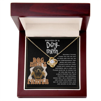 JGF Jewelry Gifts for Family Prayer For My Dog Lover Mom Love Knot Necklace