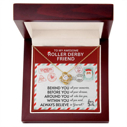 JGF Jewelry Gifts for Family Necklace Gift For Roller Derby Adult Female Bestie BFF Friend Far Away