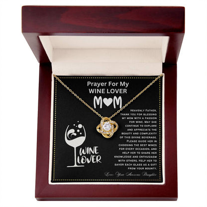 JGF Jewelry Gifts for Family Prayer For My Wine Lover Mom For Her Birthday Heart Necklace