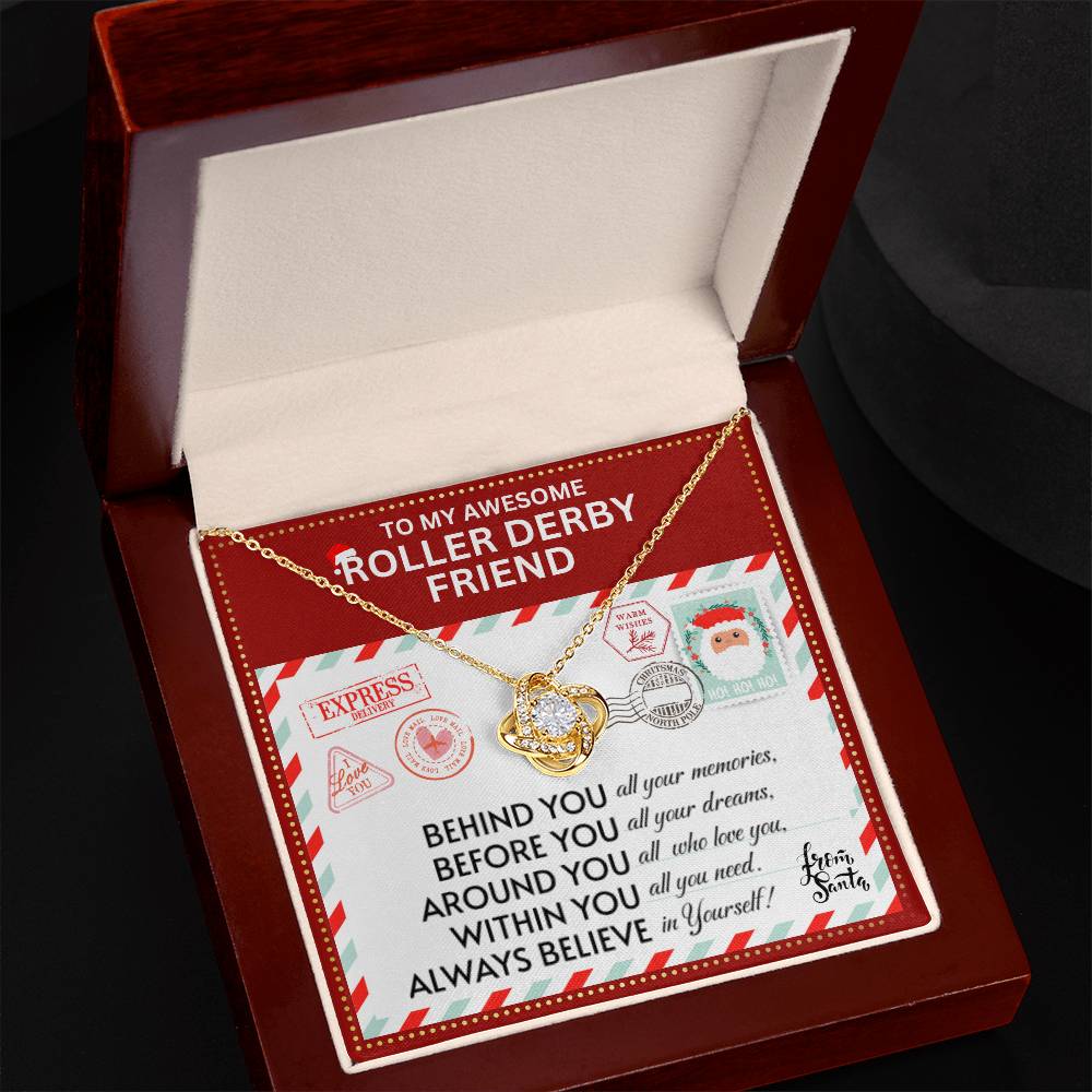 JGF Jewelry Gifts for Family Necklace Gift For Roller Derby Adult Female Bestie BFF Friend Far Away