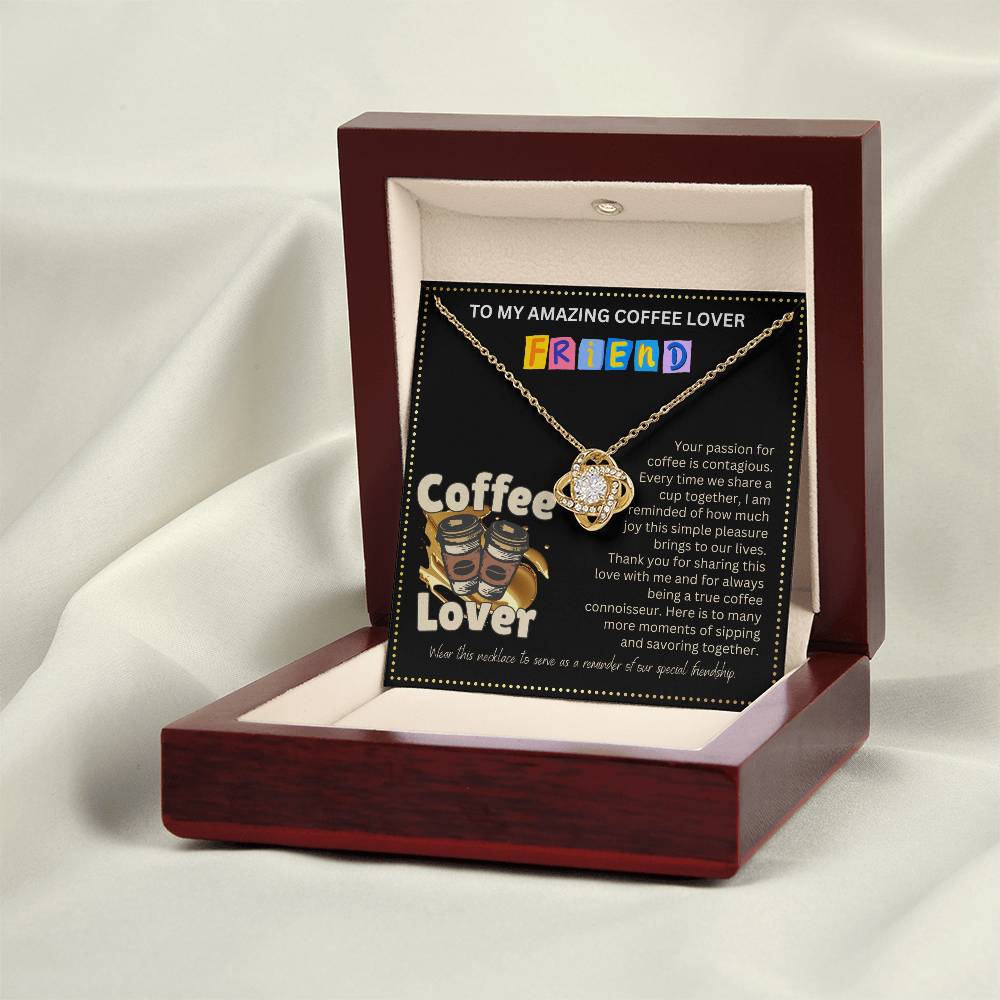JGF Jewelry Gifts for Family To My Amazing Coffee Lover Friend BFF Bestie Heart Necklace