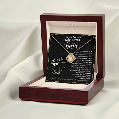 JGF Jewelry Gifts for Family Prayer For My Wine Lover Bestie BFF Friend For Her Birthday Heart Necklace