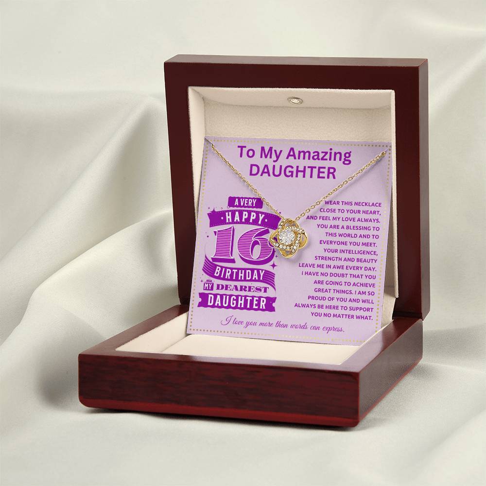 JGF Jewelry Gifts for Family Sweet 16th To My Daughter Birthday Turning 16