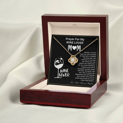 JGF Jewelry Gifts for Family Prayer For My Wine Lover Mom For Her Birthday Heart Necklace