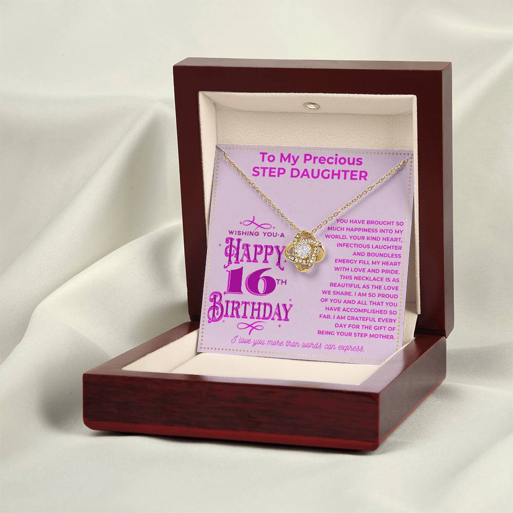 JGF Jewelry Gifts for Family Step Daughter Sweet 16 Birthday Card