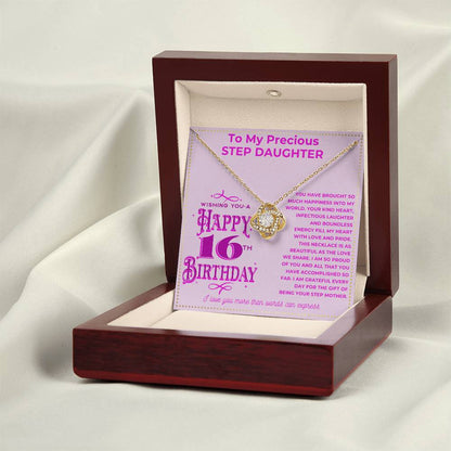 JGF Jewelry Gifts for Family Step Daughter Sweet 16 Birthday Card