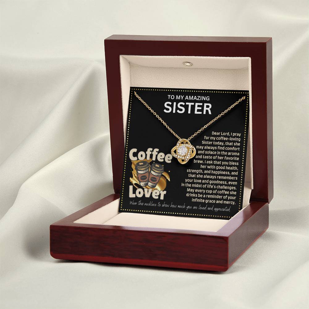 JGF Jewelry Gifts for Family I Love You Sister My Best Friend Necklace for Coffee Lover