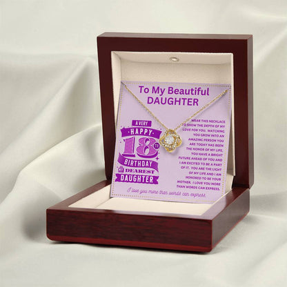 JGF Jewelry Gifts for Family Happy 18th Birthday Card For Daughter From Mom