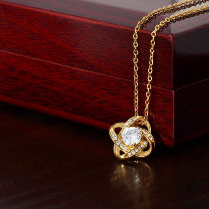 JGF Jewelry Gifts for Family | Thank You Gift for a Adult Best Friend Who Lives Miles Away |Love Knot Pendant Necklace