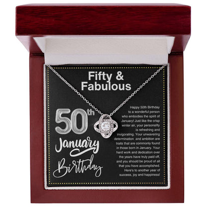 JGF Jewelry Gifts for Family 50th Birthday Gifts For Women Friends January