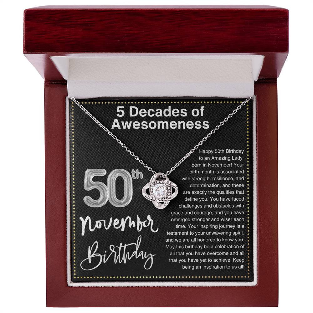 JGF Jewelry Gifts for Family 50 Year Old Birthday Gifts November