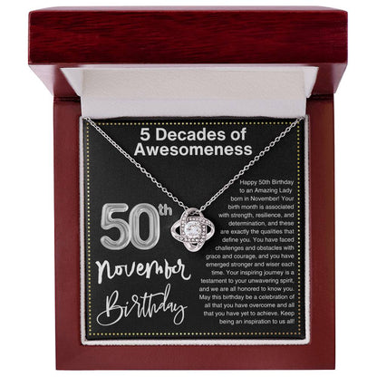 JGF Jewelry Gifts for Family 50 Year Old Birthday Gifts November