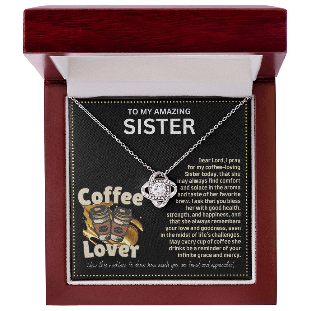 JGF Jewelry Gifts for Family I Love You Sister My Best Friend Necklace for Coffee Lover