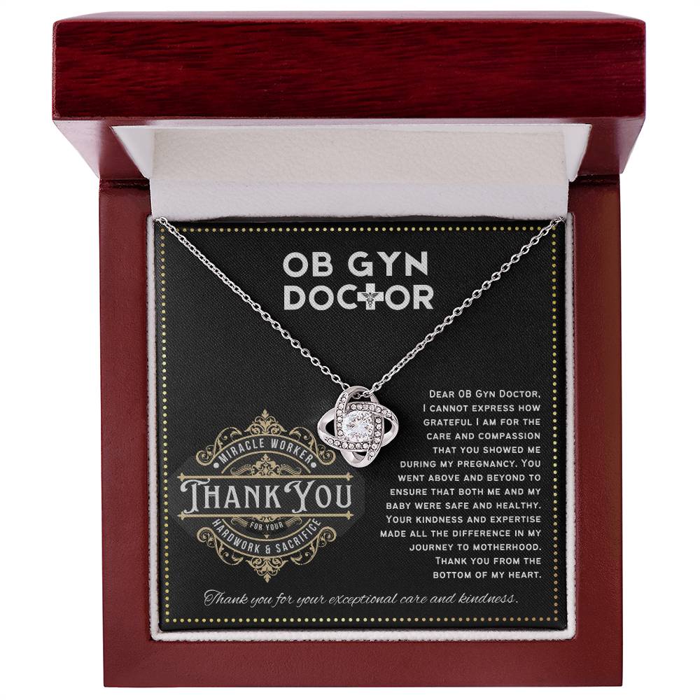 JGF Jewelry Gifts for Family |  Thank You Card For Obgyn OB/GYN Doctor Necklace For Women