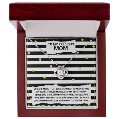 JGF Jewelry Gifts for Family Love Knot Necklace Mothers Day Gifts For Daughter In Law Who Are Moms