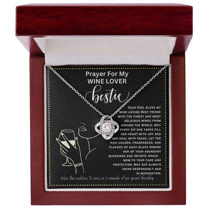 JGF Jewelry Gifts for Family Prayer For My Wine Lover Bestie BFF Friend For Her Birthday Heart Necklace