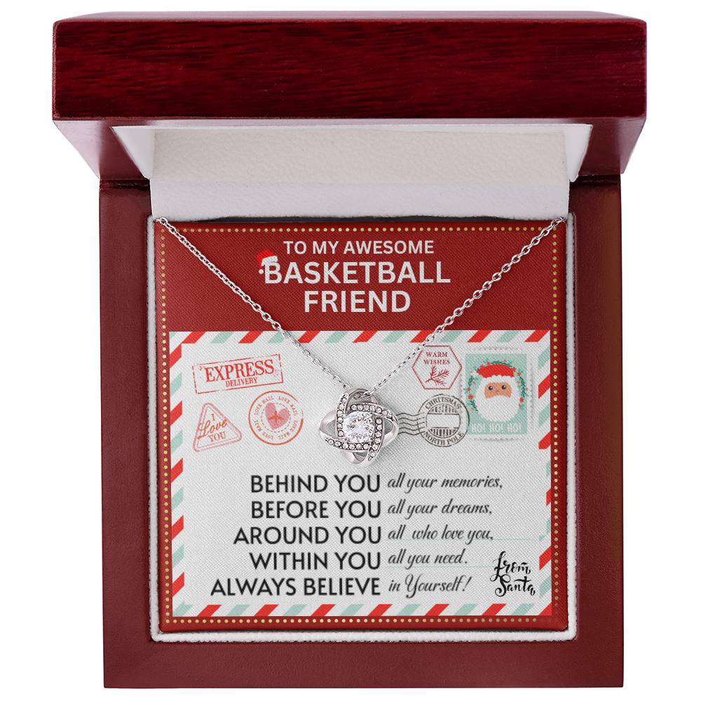 JGF Jewelry Gifts for Family Necklace Gift For Basketball Female Bestie BFF Friend Long Distance