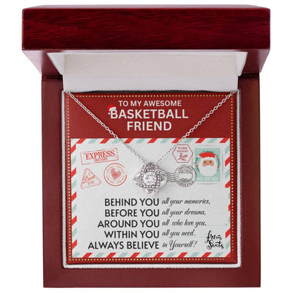 JGF Jewelry Gifts for Family Necklace Gift For Basketball Female Bestie BFF Friend Long Distance