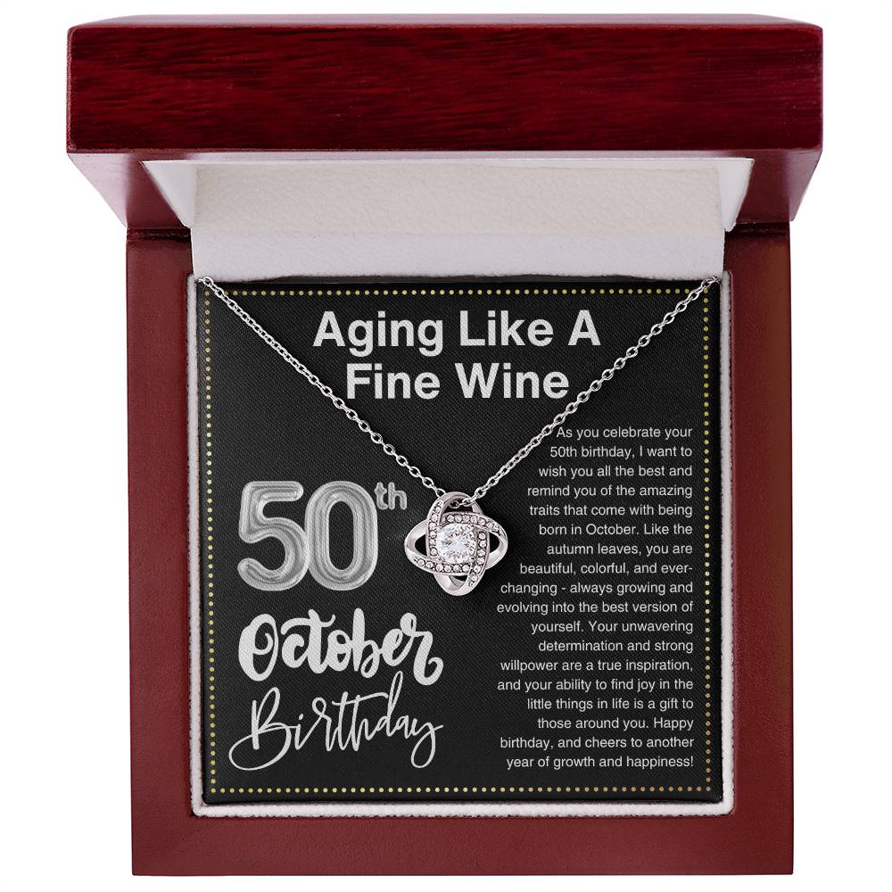 JGF Jewelry Gifts for Family 50th Birthday Gifts For Women Funny October