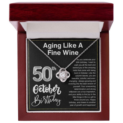 JGF Jewelry Gifts for Family 50th Birthday Gifts For Women Funny October